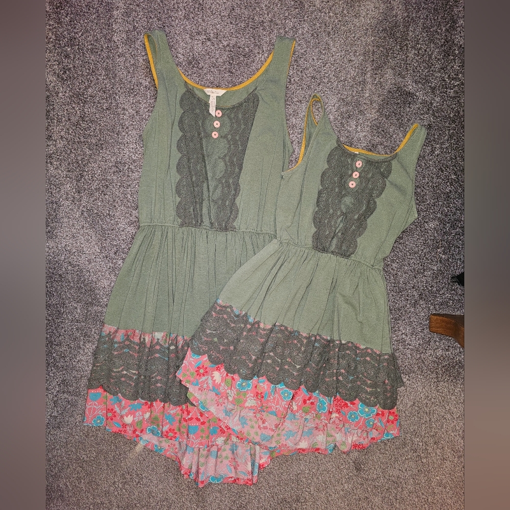 Matilda Jane Green and Pink Asymmetrical Dress